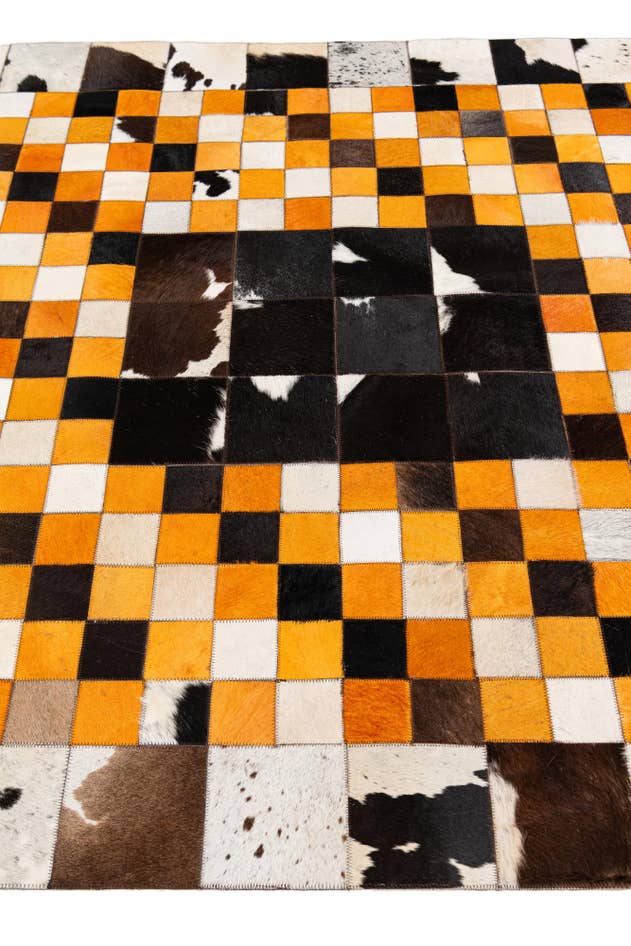 Detail image of 5' x 8' Cowhide Stocks Rug