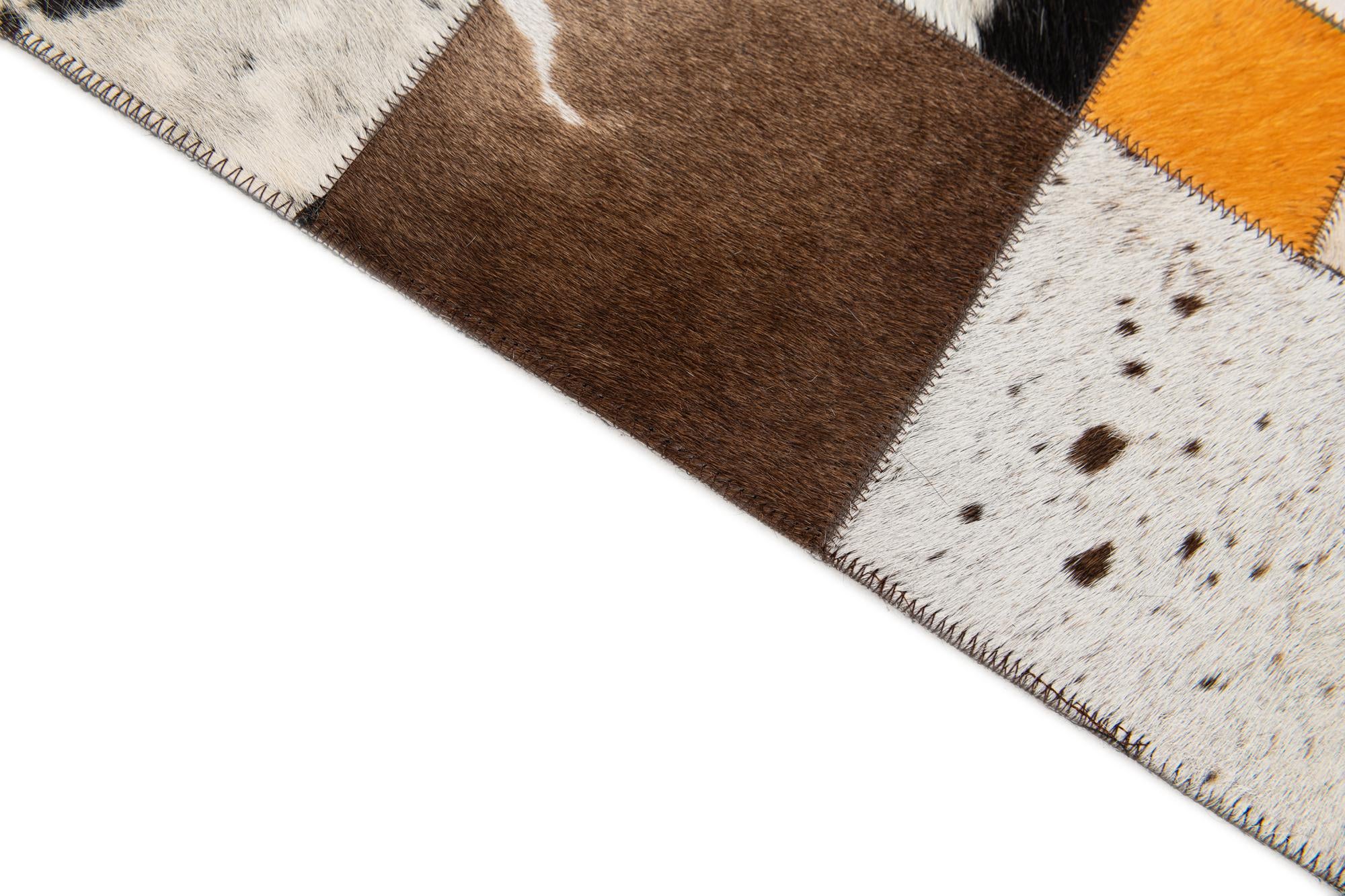 5' x 8' Cowhide Stocks Rug