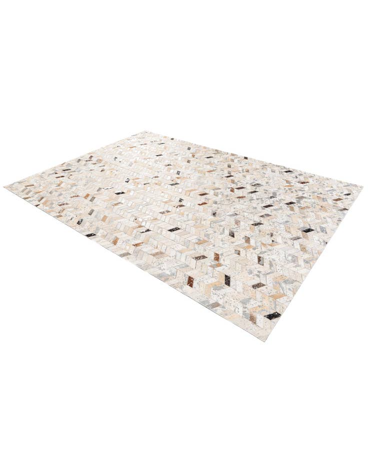 Detail image of 5' 3 x 7' 6 Cowhide Stocks Rug