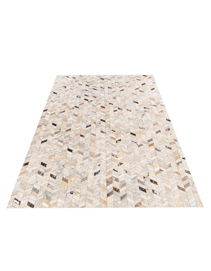 Detail image of 5' 3 x 7' 6 Cowhide Stocks Rug