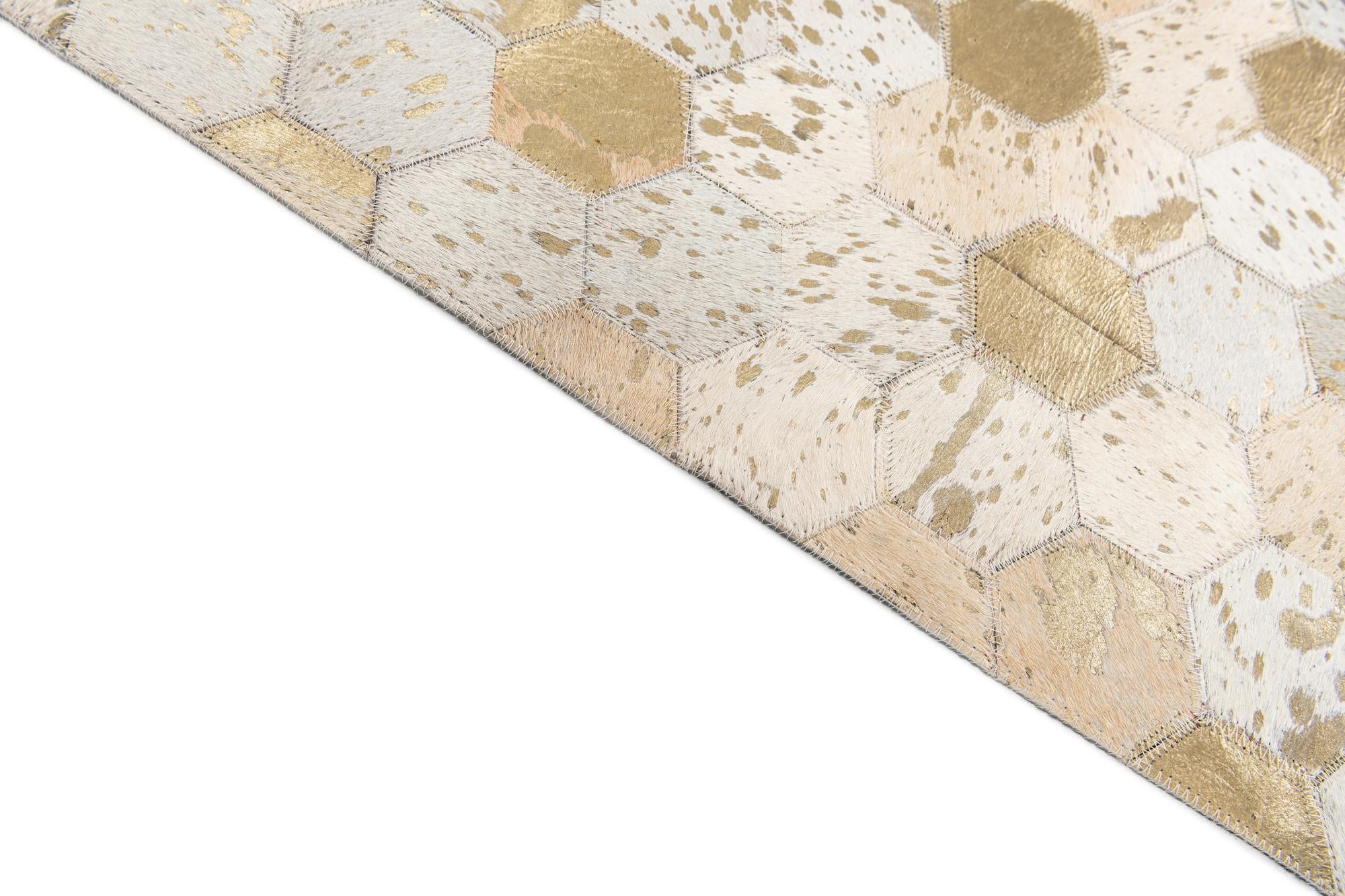 5' 4 x 7' 7 Cowhide Stocks Rug