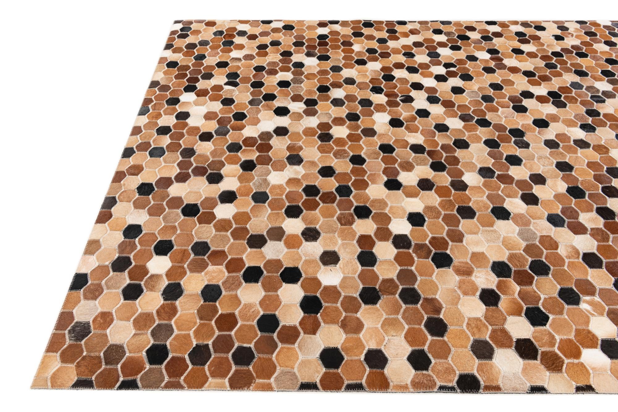 5' 1 x 7' 11 Cowhide Stocks Rug