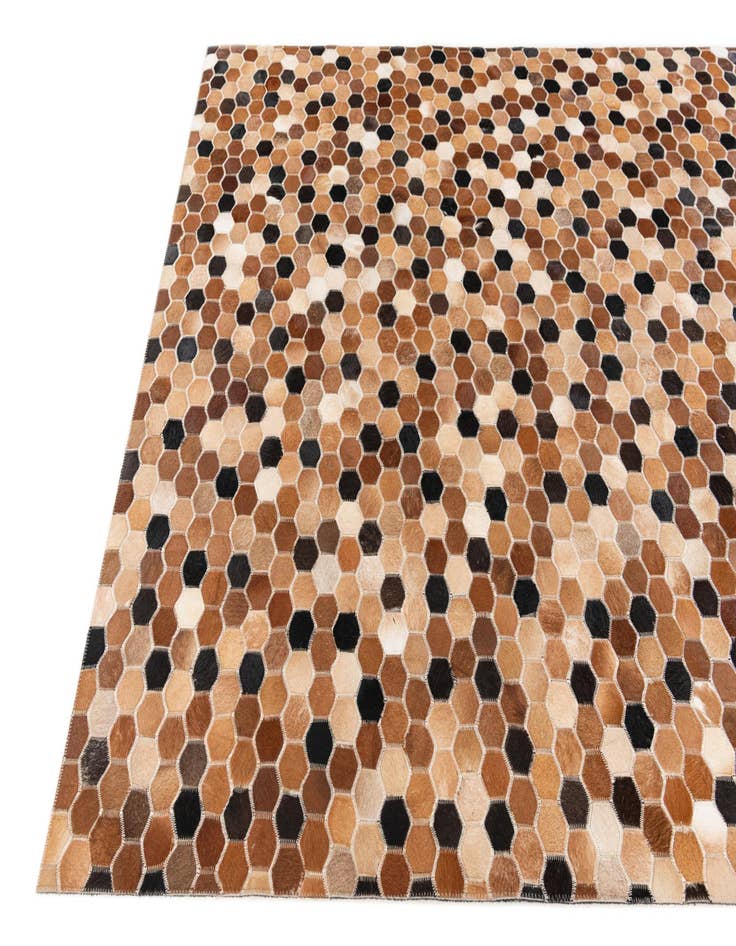 Detail image of 5' 1 x 7' 11 Cowhide Stocks Rug