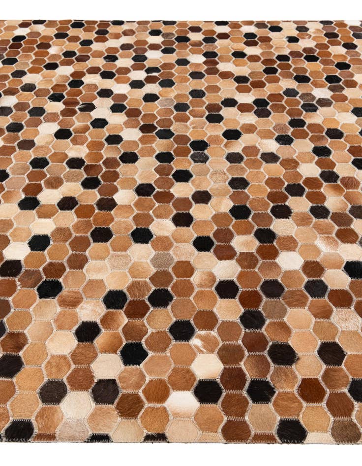 Detail image of 5' 1 x 7' 11 Cowhide Stocks Rug