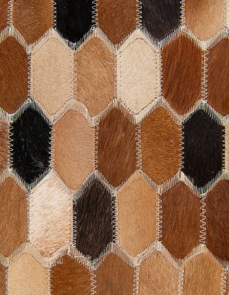 Detail image of 5' 1 x 7' 11 Cowhide Stocks Rug