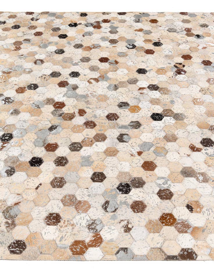 Detail image of 5' 4 x 7' 6 Cowhide Stocks Rug