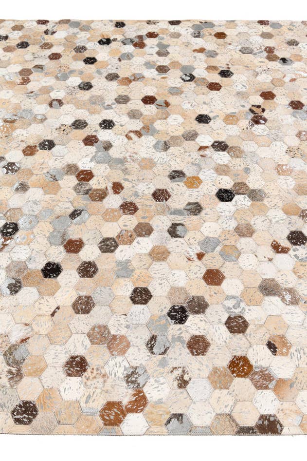 Detail image of 5' 4 x 7' 6 Cowhide Stocks Rug