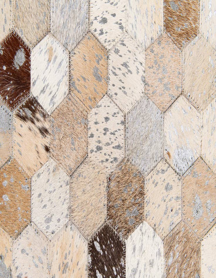 Detail image of 5' 4 x 7' 6 Cowhide Stocks Rug