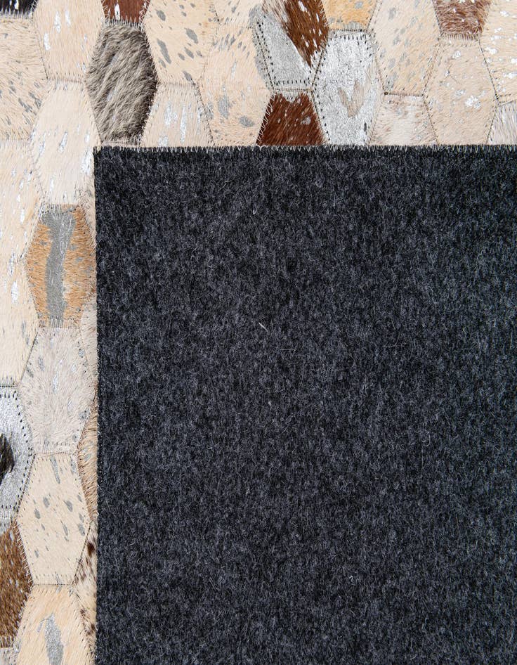 Detail image of 5' 4 x 7' 6 Cowhide Stocks Rug