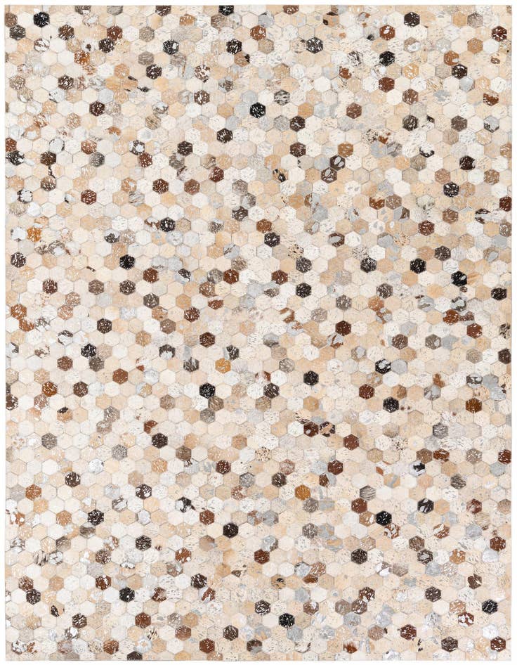 Detail image of 5' 4 x 7' 6 Cowhide Stocks Rug