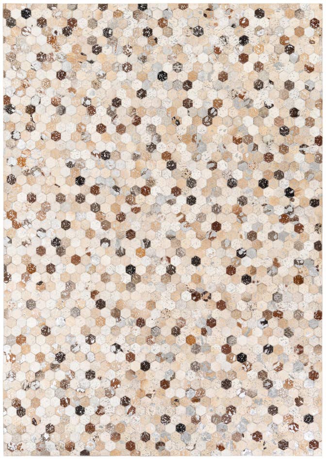 Detail image of 5' 4 x 7' 6 Cowhide Stocks Rug