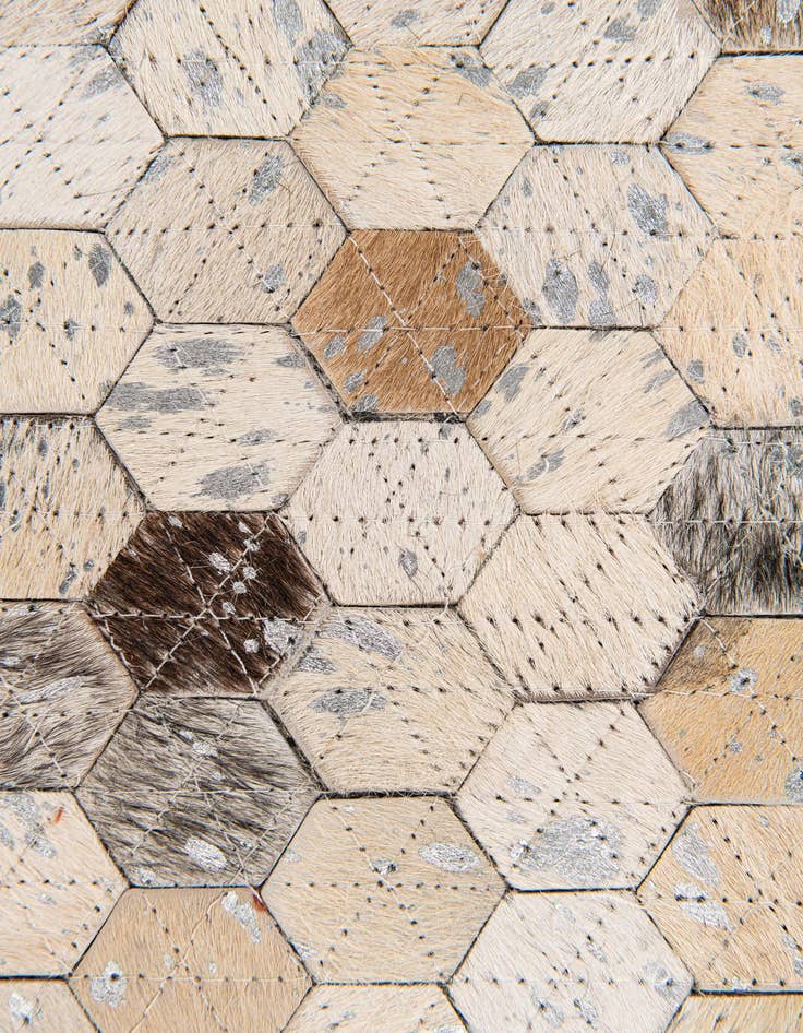 Detail image of 5' 4 x 7' 5 Cowhide Stocks Rug