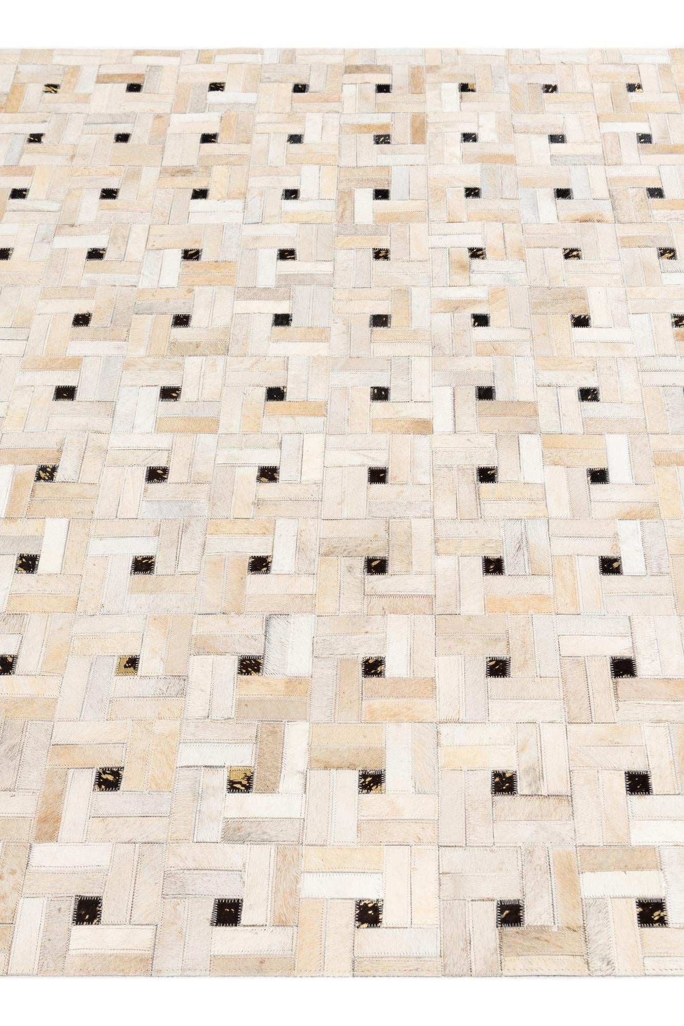 5' 1 x 8' Cowhide Stocks Rug