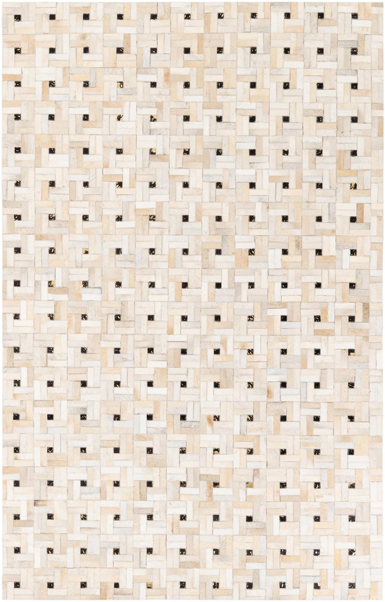 5' 1 x 8' Cowhide Stocks Rug
