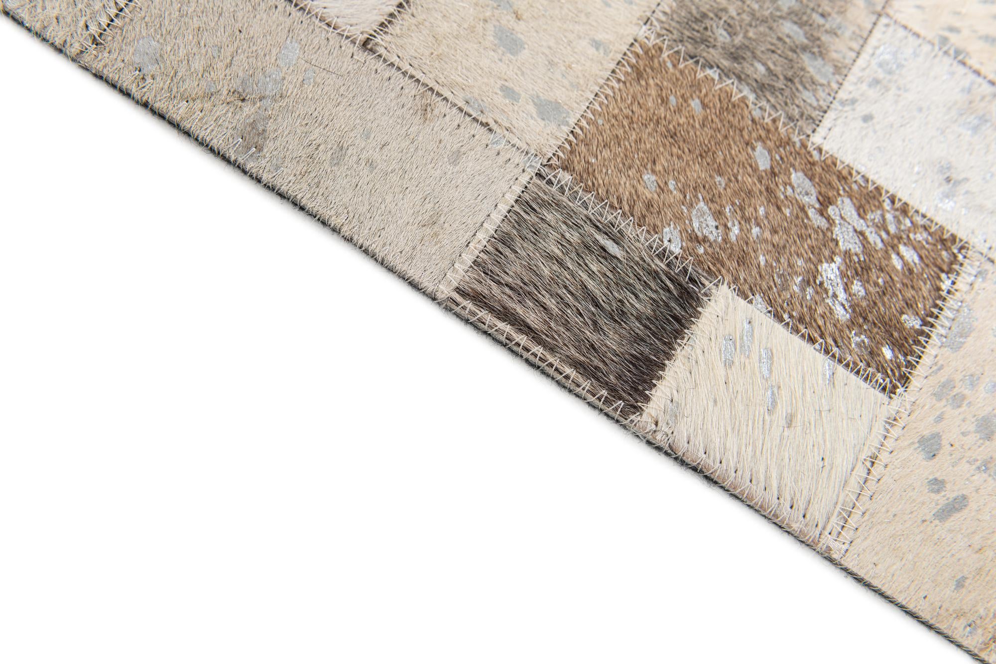 4' 9 x 6' 10 Cowhide Stocks Rug