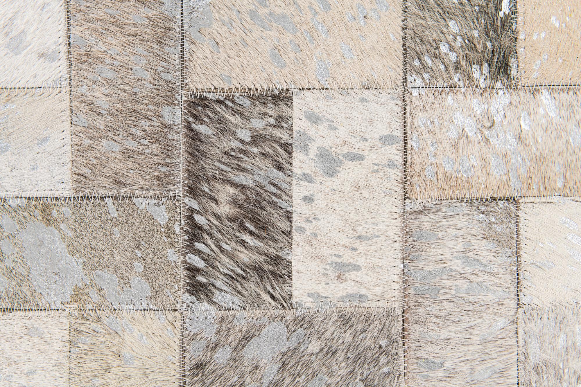 4' 9 x 6' 10 Cowhide Stocks Rug