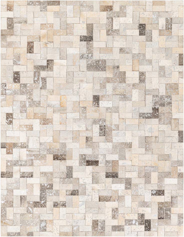 Detail image of 4' 9 x 6' 10 Cowhide Stocks Rug