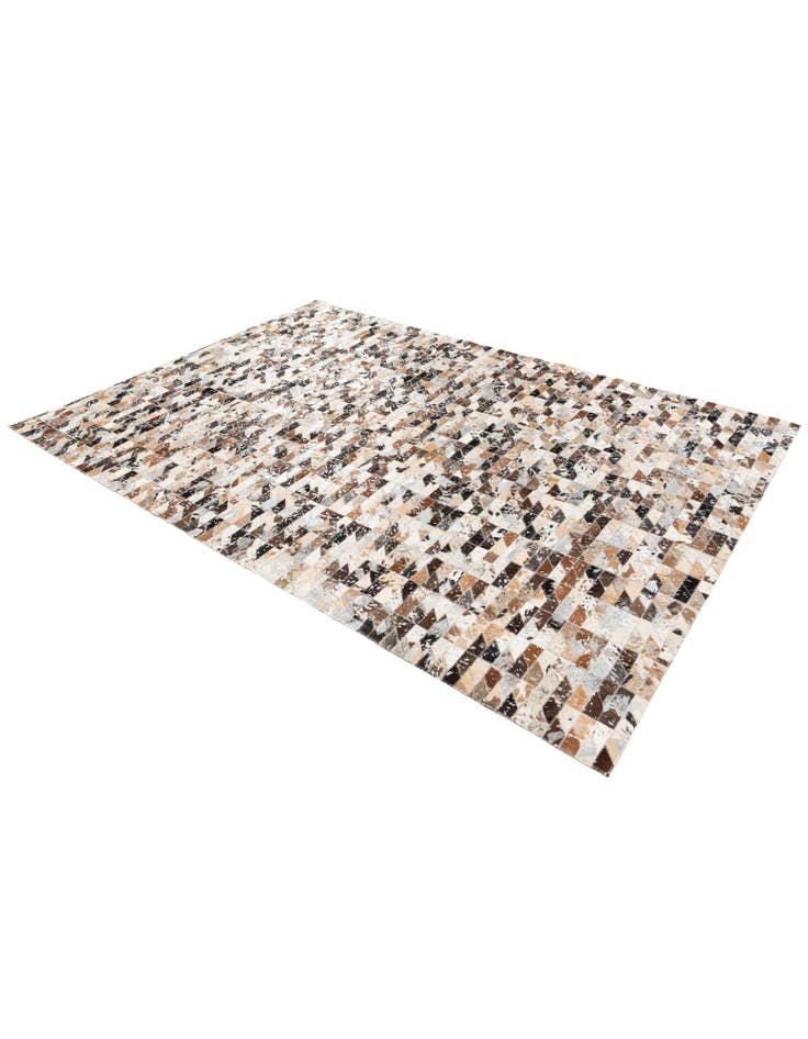 Detail image of 5' 2 x 7' 6 Cowhide Stocks Rug