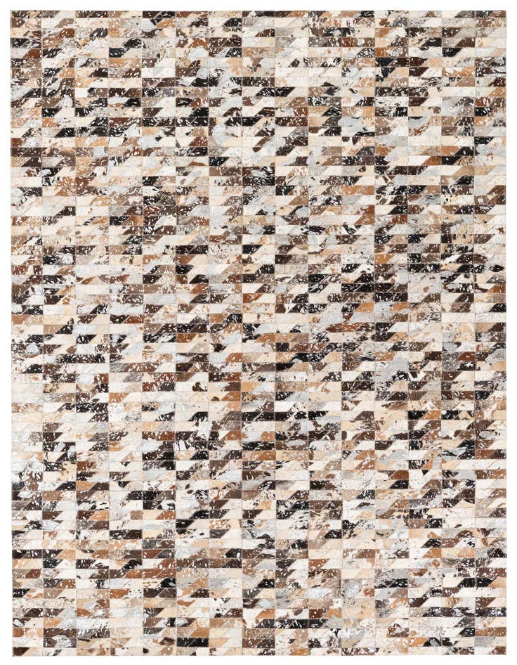 Detail image of 5' 2 x 7' 6 Cowhide Stocks Rug