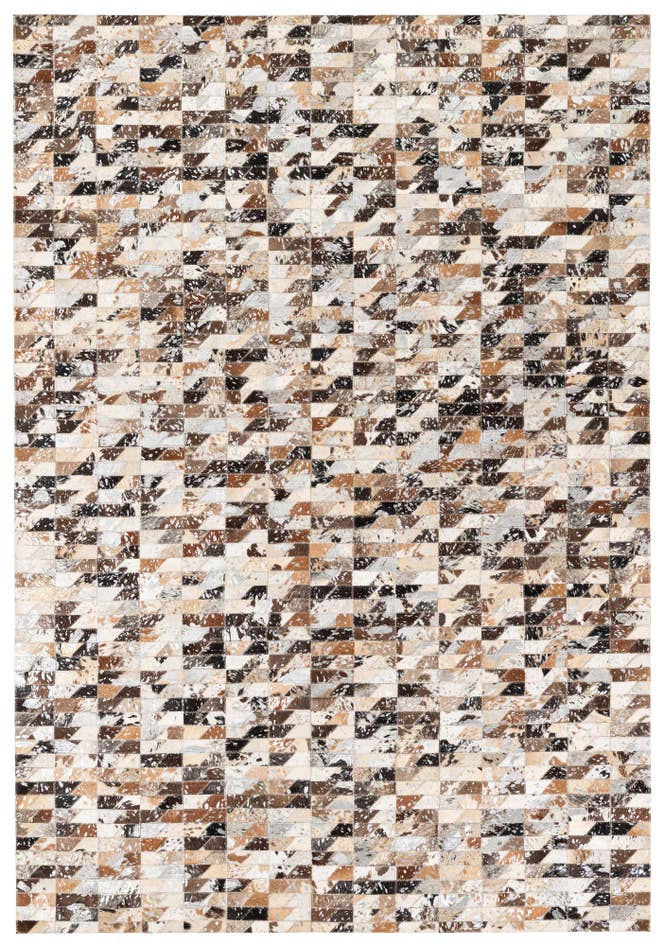 Detail image of 5' 2 x 7' 6 Cowhide Stocks Rug