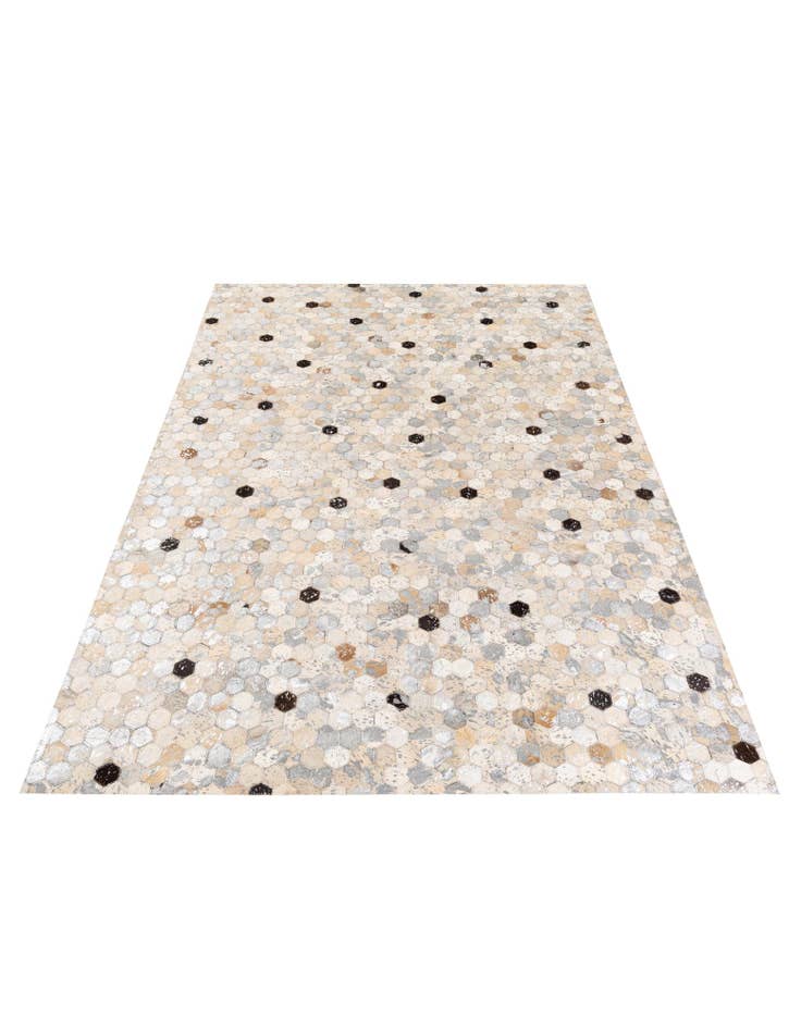 Detail image of 5' 2 x 7' 5 Cowhide Stocks Rug