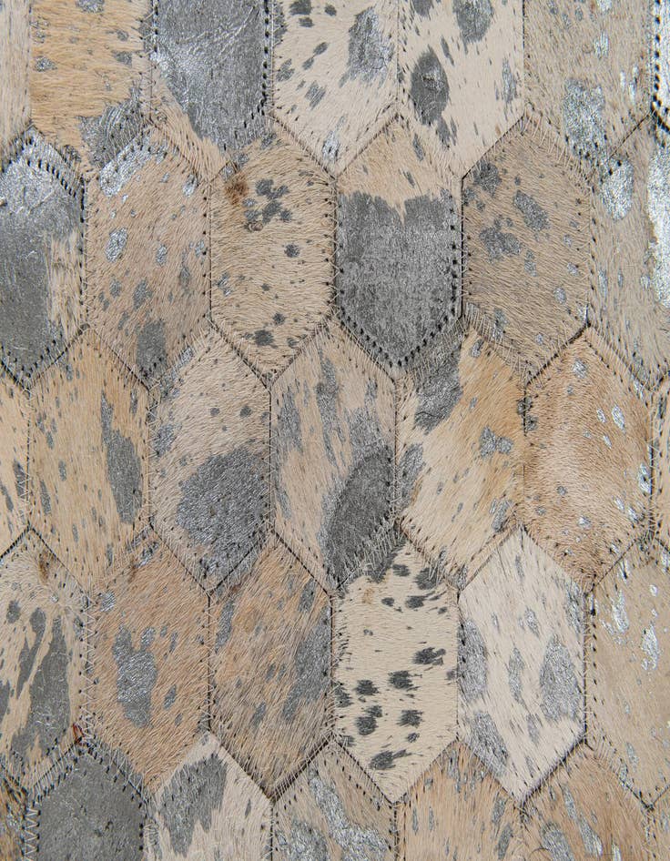 Detail image of 5' 2 x 7' 5 Cowhide Stocks Rug