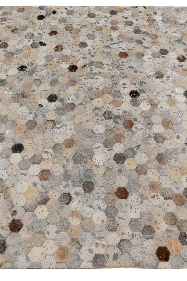 Detail image of 5' x 8' Cowhide Stocks Rug