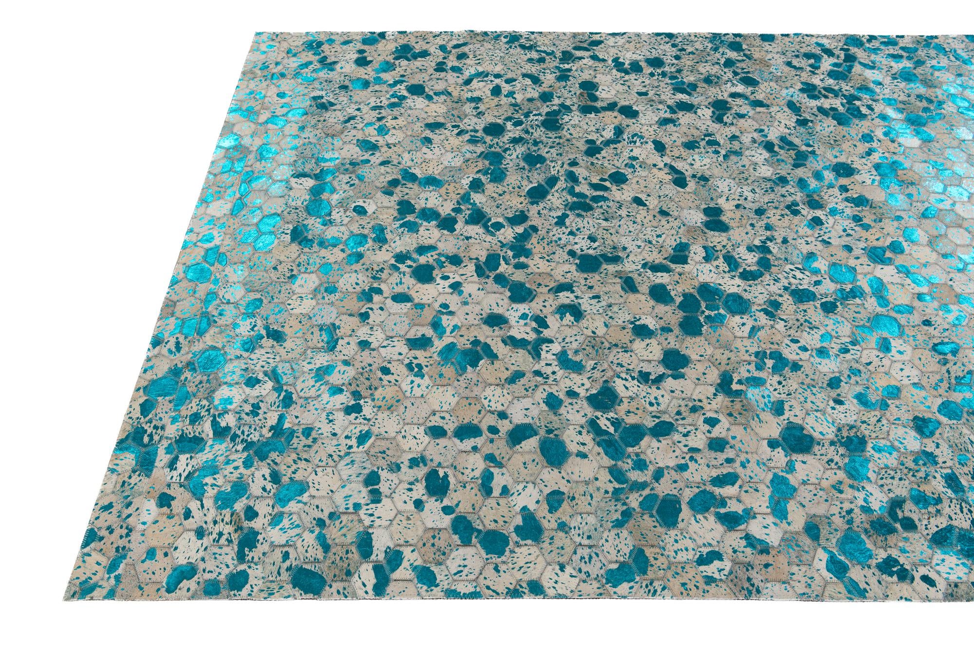 5' x 7' 11 Cowhide Stocks Rug