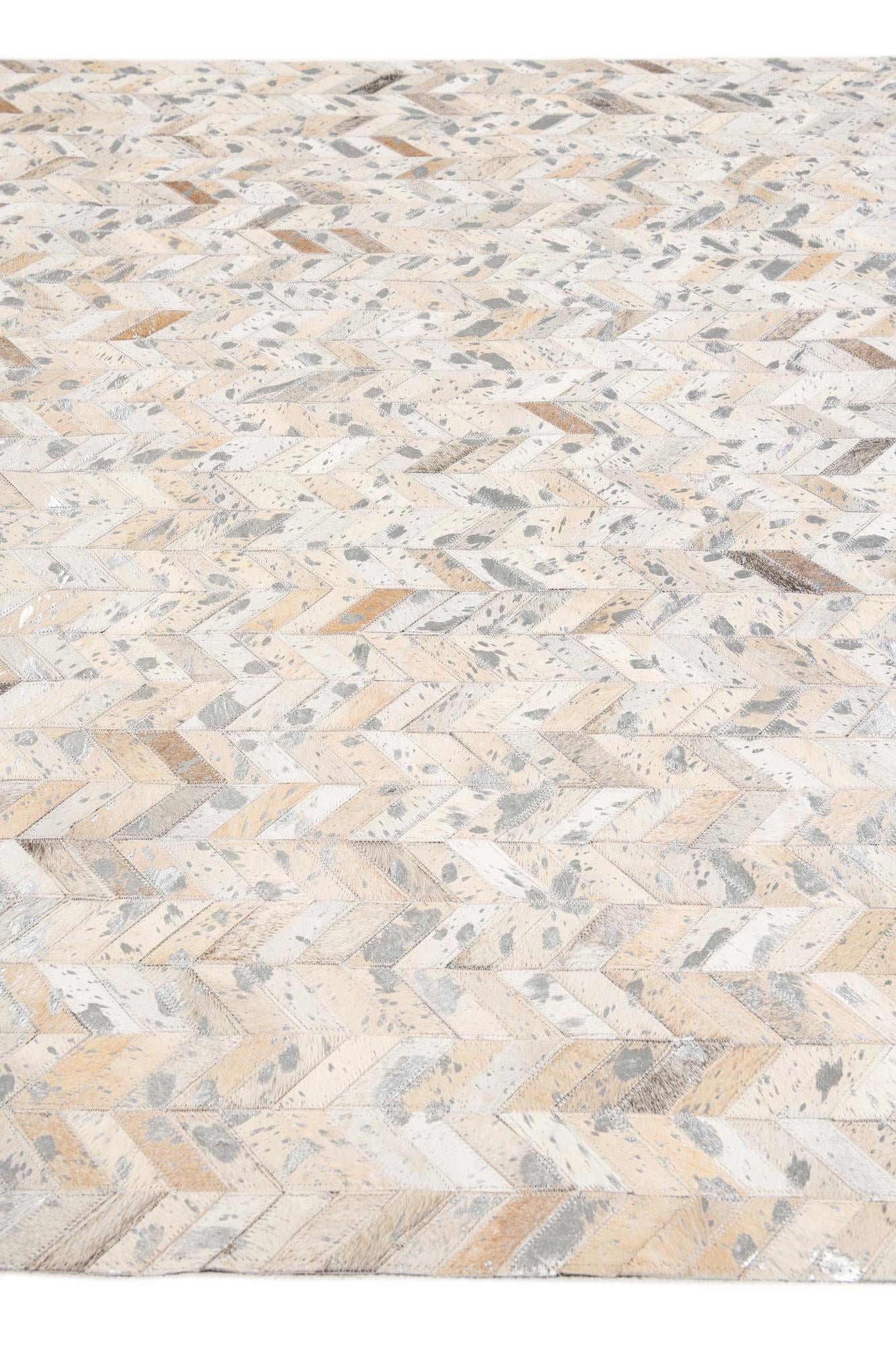5' 1 x 8' Cowhide Stocks Rug