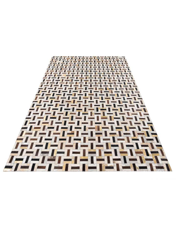 4' 11 x 7' 11 Cowhide Stocks Rug