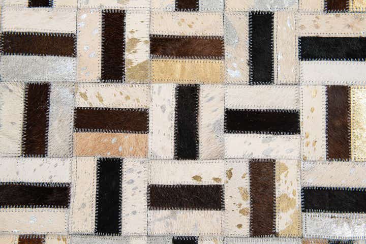 4' 11 x 7' 11 Cowhide Stocks Rug