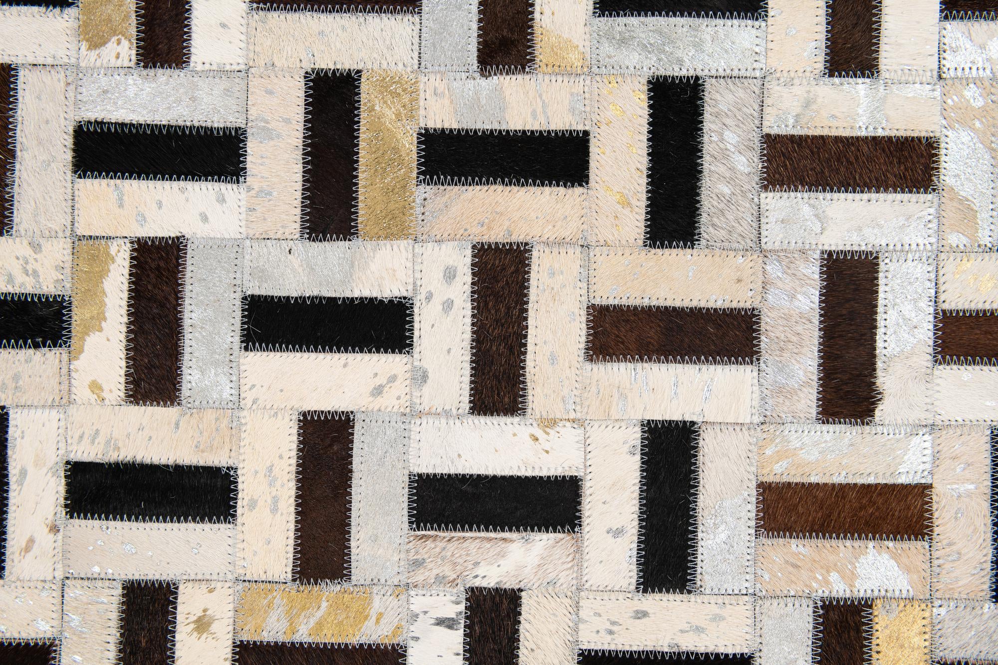 4' 11 x 7' 11 Cowhide Stocks Rug