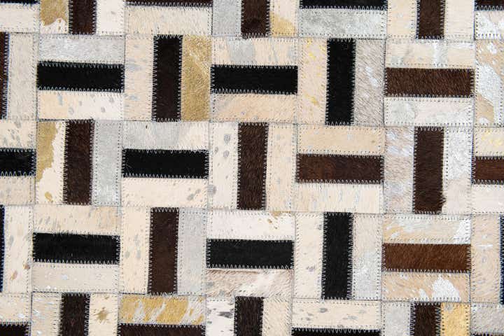 4' 11 x 7' 11 Cowhide Stocks Rug