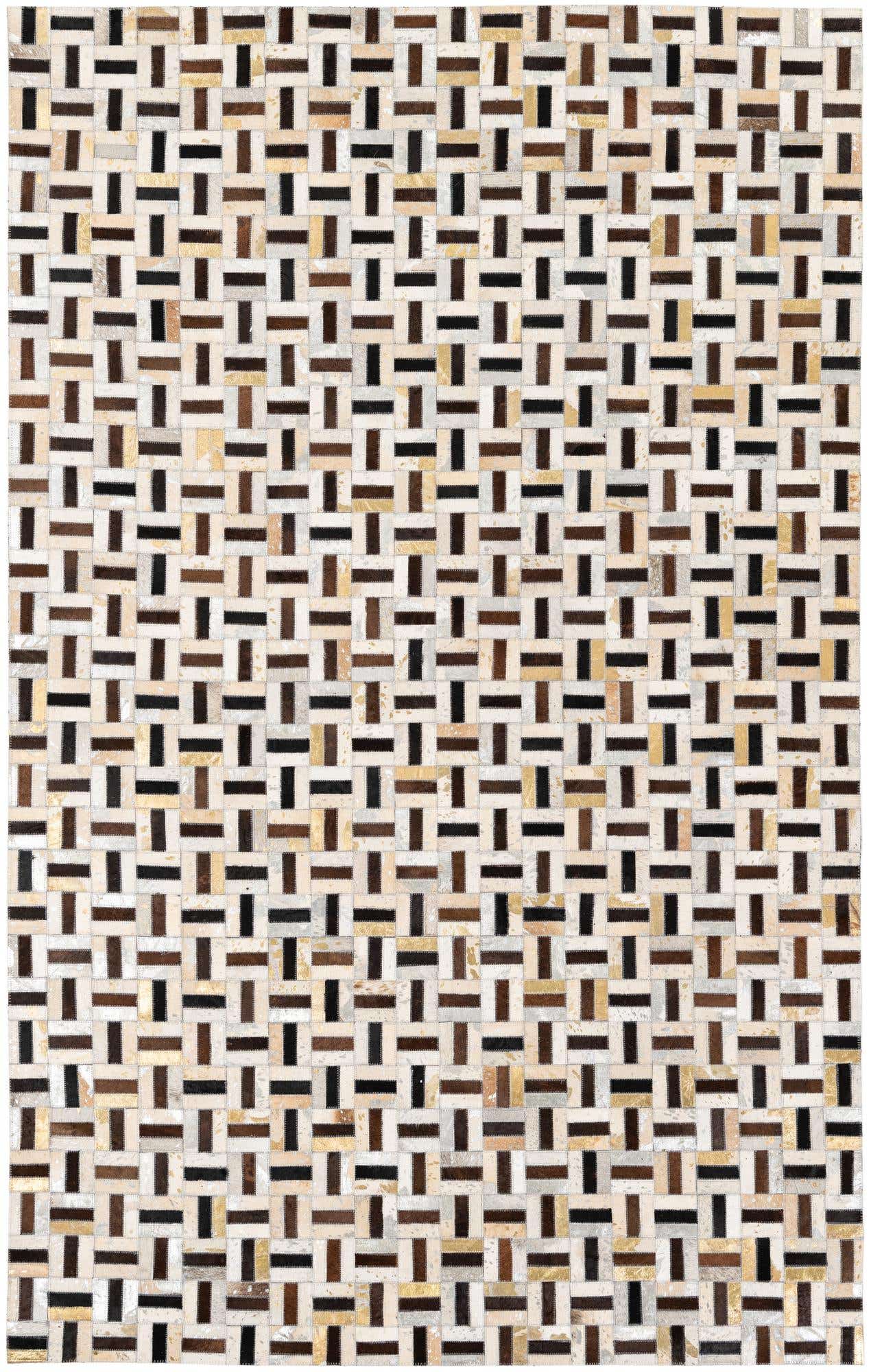 4' 11 x 7' 11 Cowhide Stocks Rug