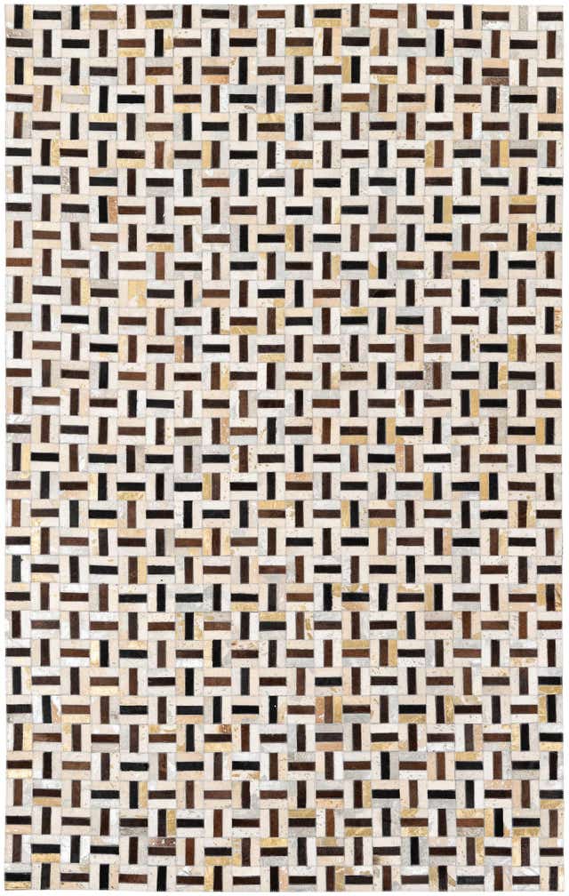 4' 11 x 7' 11 Cowhide Stocks Rug