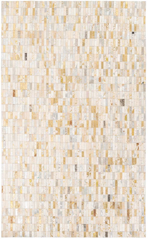 Detail image of 4' 11 x 7' 10 Cowhide Stocks Rug