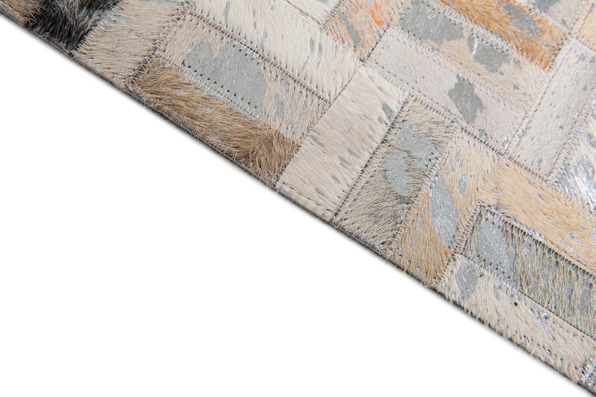 5' 3 x 7' 10 Cowhide Stocks Rug