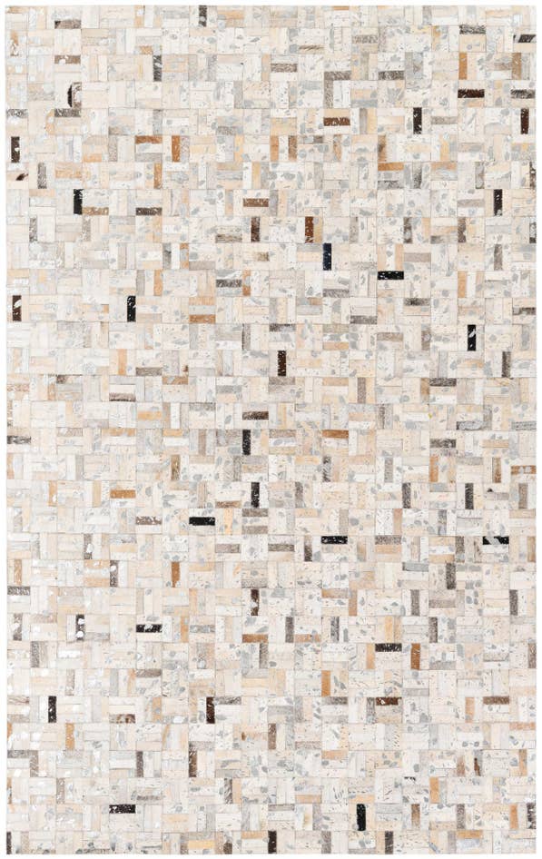 Detail image of 5' 3 x 7' 10 Cowhide Stocks Rug