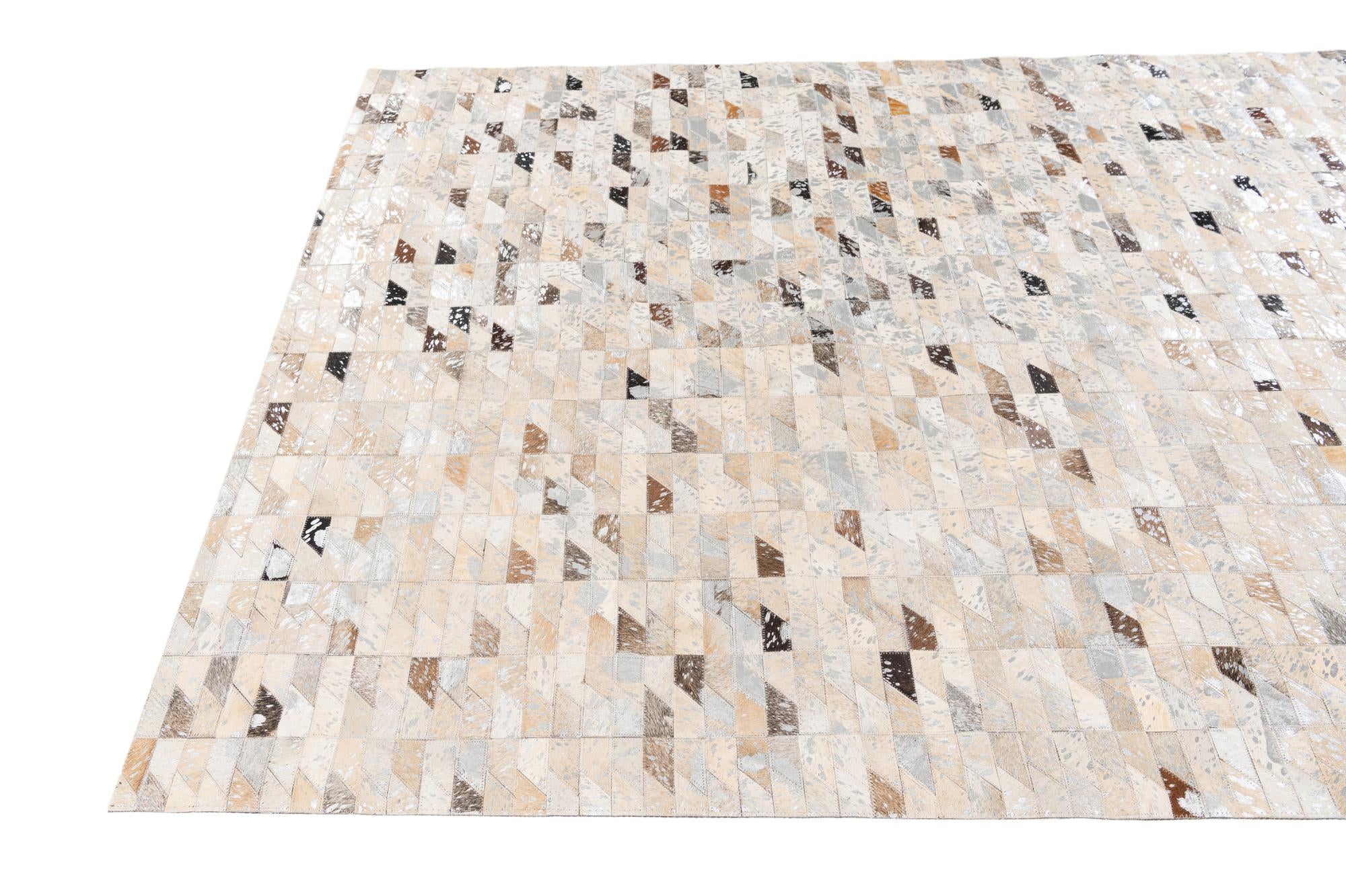 5' 2 x 7' 7 Cowhide Stocks Rug