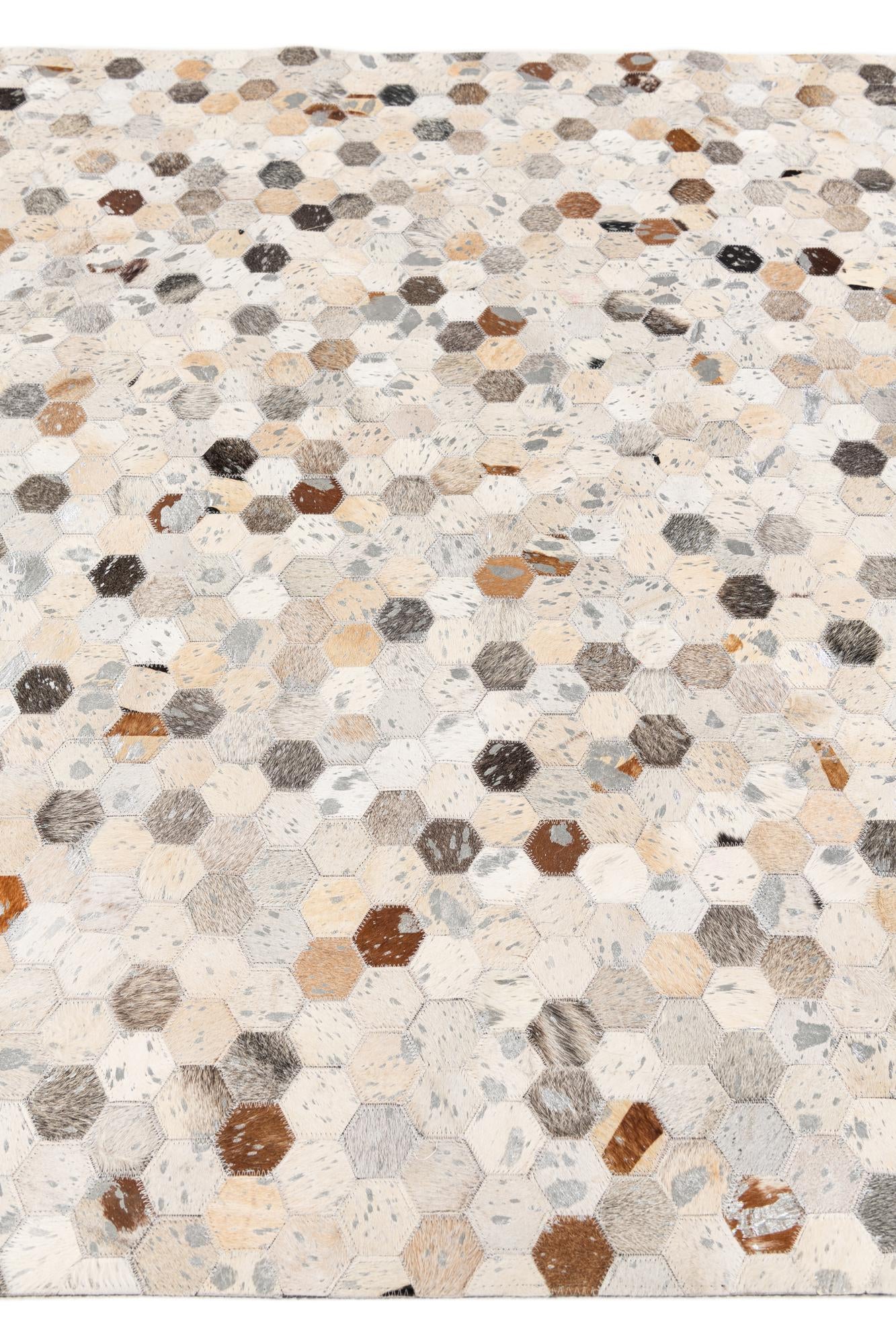 5' x 7' 11 Cowhide Stocks Rug