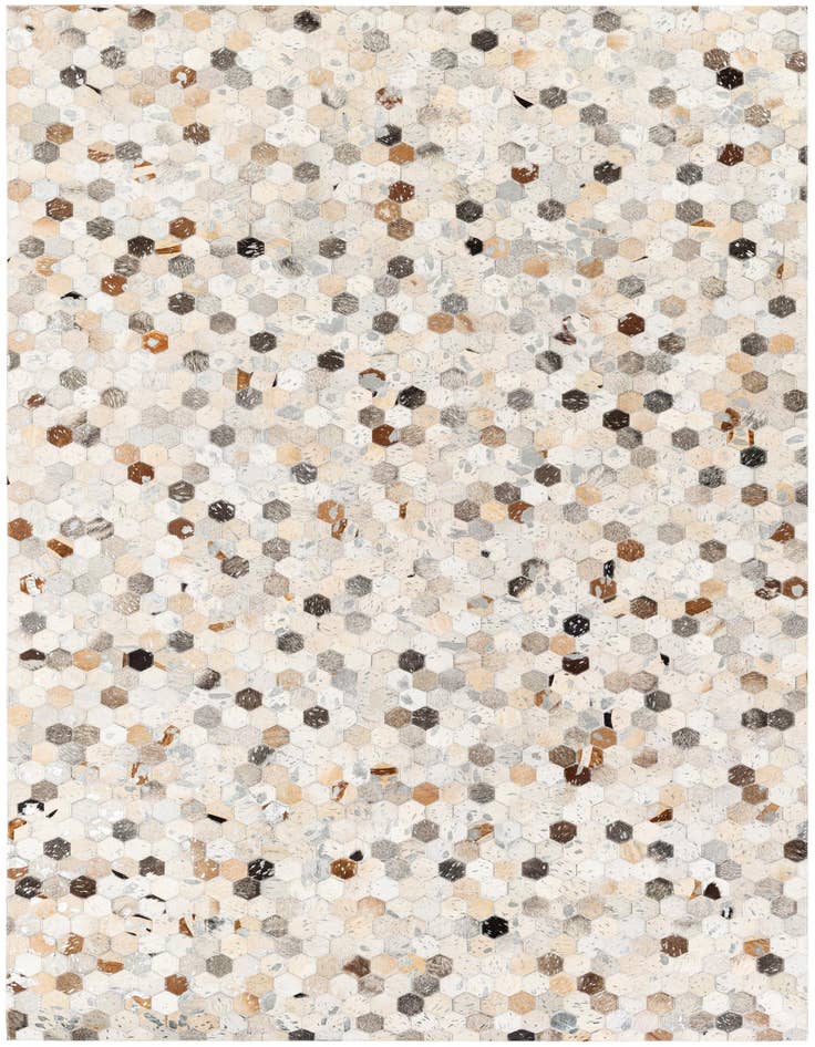 Detail image of 5' x 7' 11 Cowhide Stocks Rug