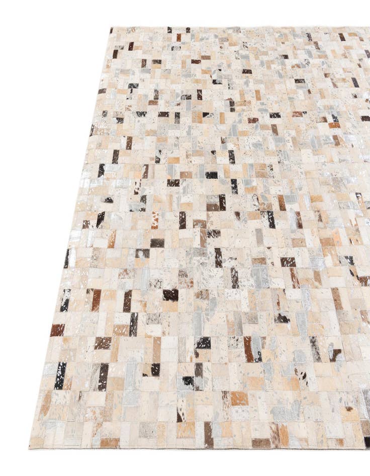 Detail image of 5' 3 x 7' 3 Cowhide Stocks Rug