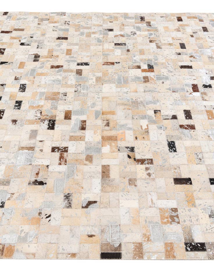 Detail image of 5' 3 x 7' 3 Cowhide Stocks Rug