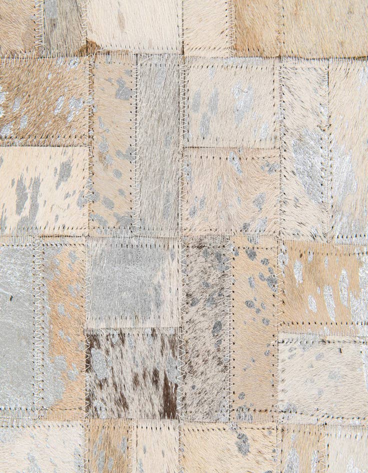 Detail image of 5' 3 x 7' 3 Cowhide Stocks Rug