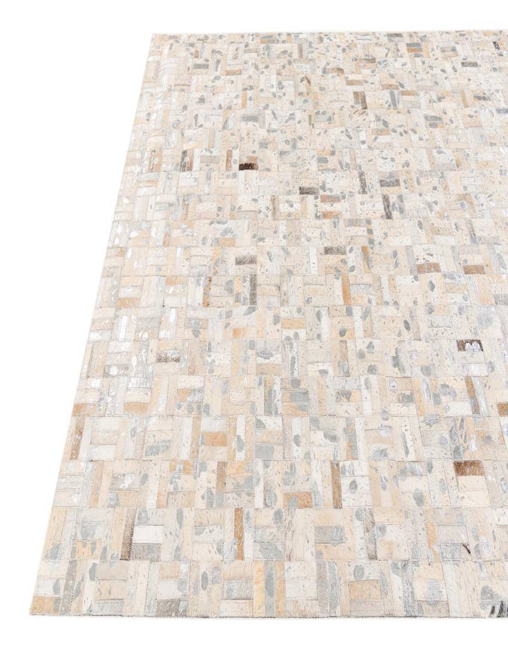 Detail image of 4' 11 x 8' Cowhide Stocks Rug