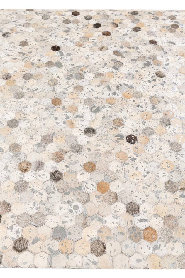 Detail image of 5' 1 x 8' Cowhide Stocks Rug