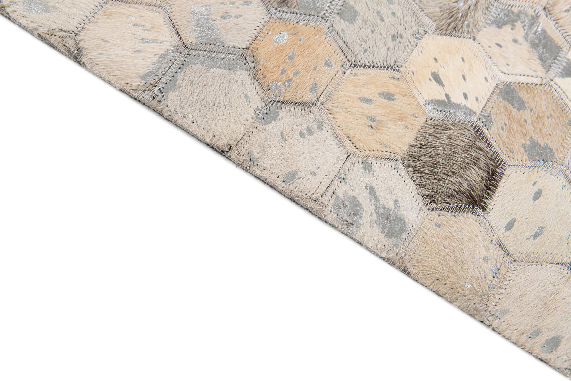 5' 1 x 8' Cowhide Stocks Rug