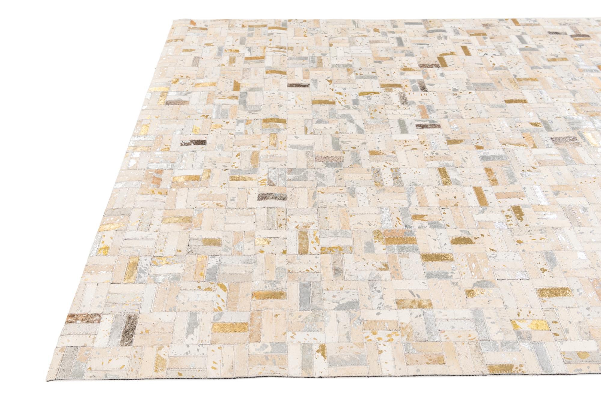 5' x 8' Cowhide Stocks Rug