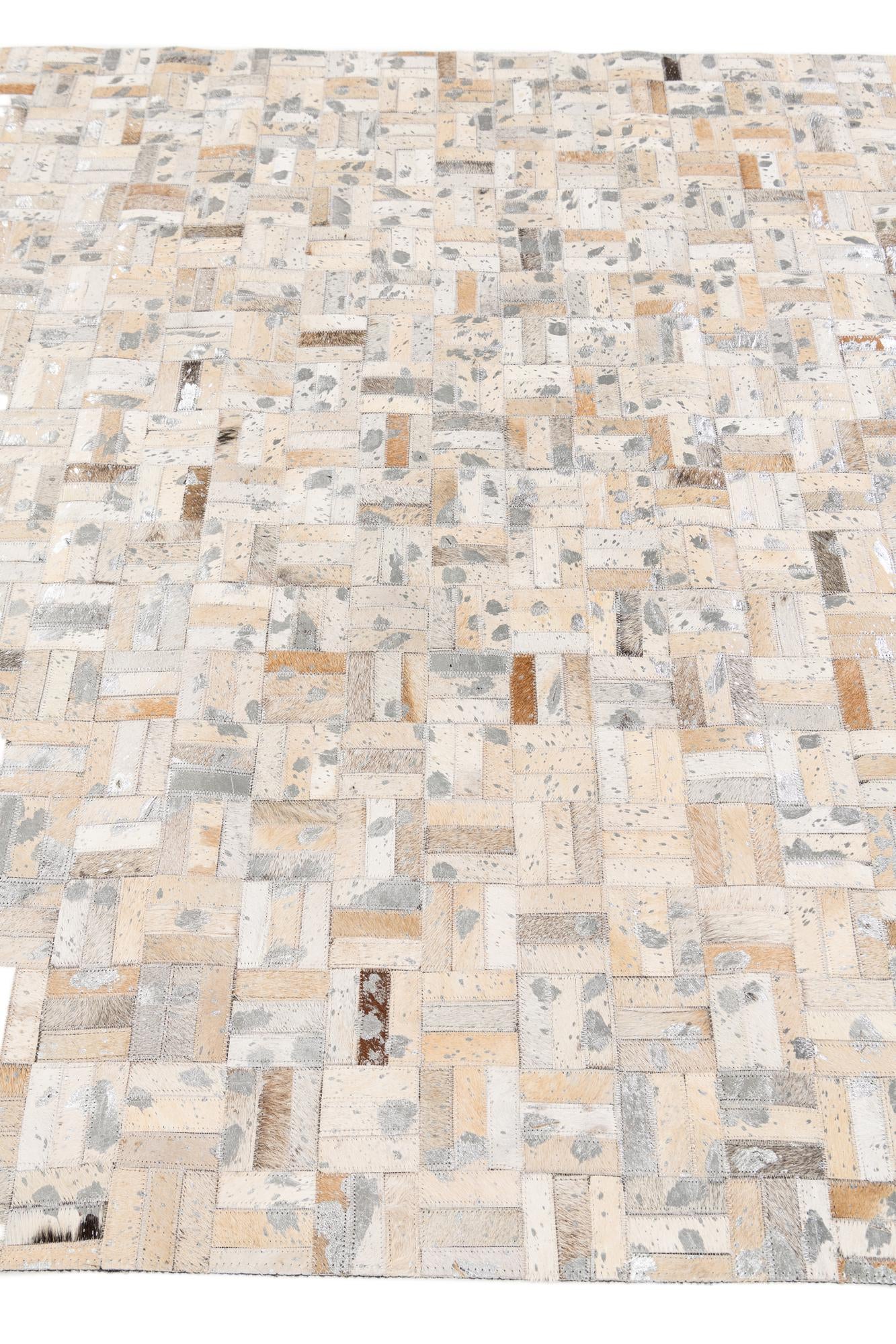 4' 11 x 7' 10 Cowhide Stocks Rug