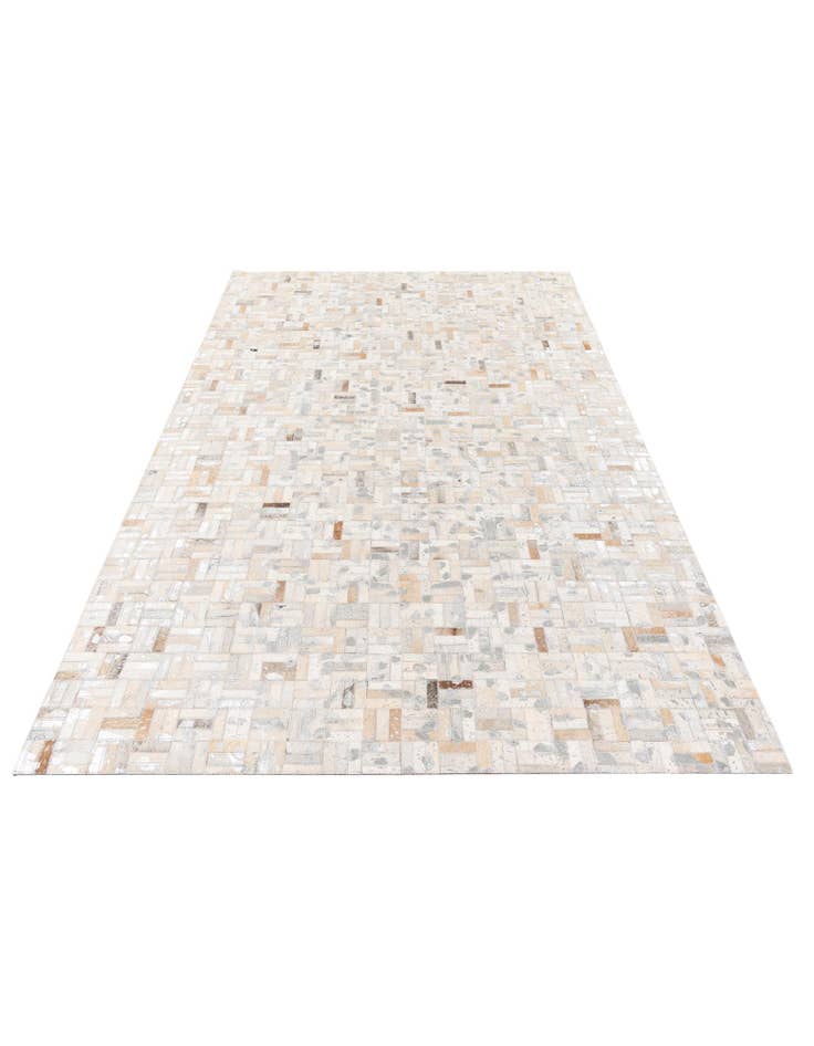 Detail image of 4' 11 x 8' 1 Cowhide Stocks Rug